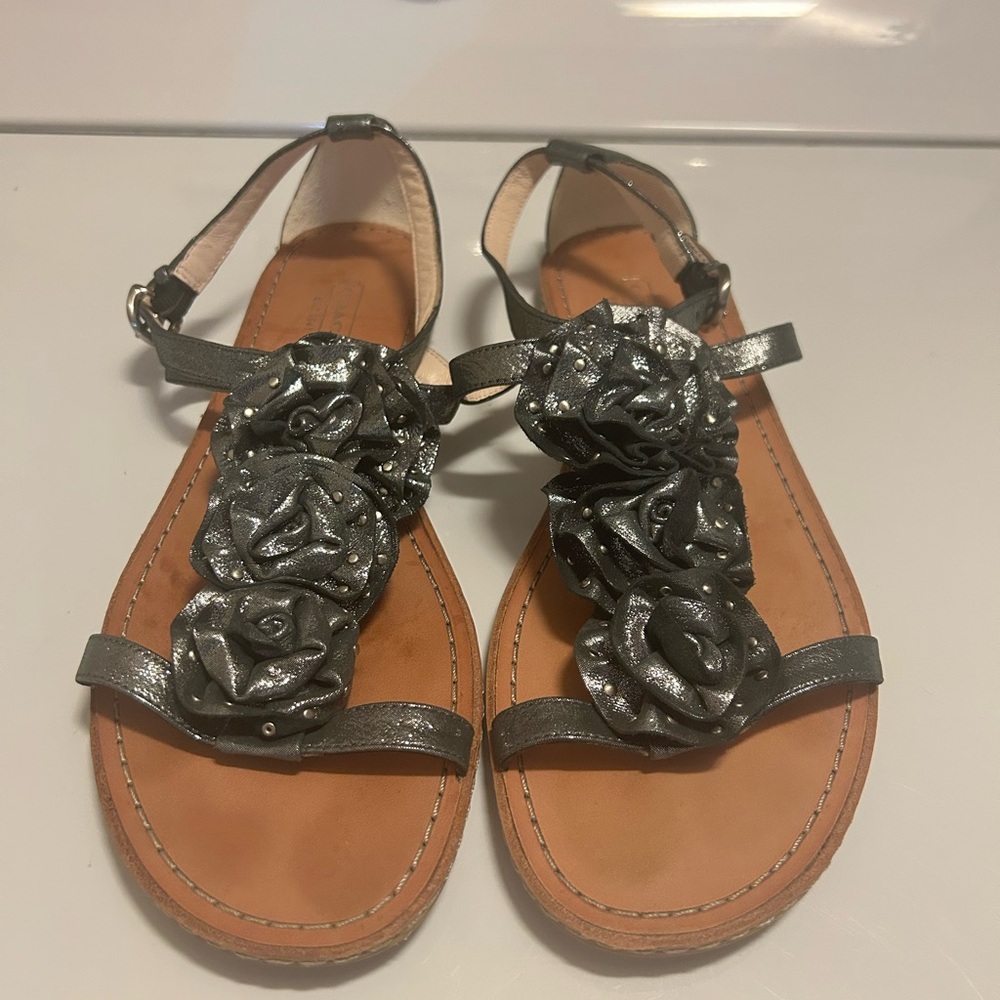 Coach Black and Brown Sandals